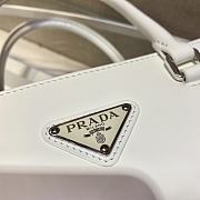 Prada Brush Leather Tote Bag White 1BA330 Size 24x22x6cm - 6