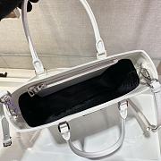 Prada Brush Leather Tote Bag White 1BA330 Size 24x22x6cm - 5