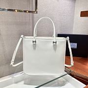 Prada Brush Leather Tote Bag White 1BA330 Size 24x22x6cm - 4