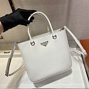 Prada Brush Leather Tote Bag White 1BA330 Size 24x22x6cm - 3