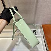 Prada Black Brush Leather Tote Bag Green 1BA330 Size 24x22x6cm - 3