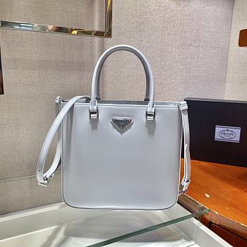 Prada Brush Leather Tote Bag Light Purple 1BA330 Size 24x22x6cm