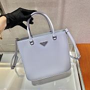 Prada Brush Leather Tote Bag Light Purple 1BA330 Size 24x22x6cm - 4