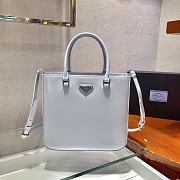 Prada Brush Leather Tote Bag Light Purple 1BA330 Size 24x22x6cm - 3