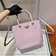 Prada Brush Leather Tote Bag Pink 1BA330 Size 24x22x6cm - 4