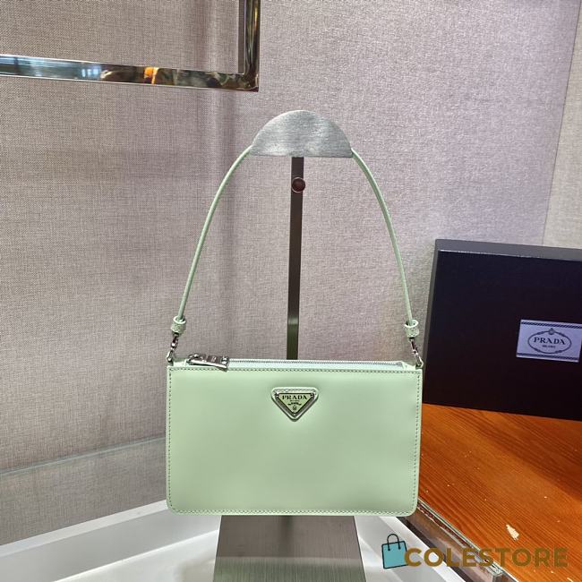 Prada Leather Mini Bag Green 1BC155 Size 20x15x5.5cm - 1
