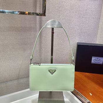 Prada Leather Mini Bag Green 1BC155 Size 20x15x5.5cm