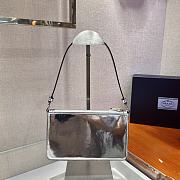 Prada Leather Mini Bag Silver 1BC155 Size 20x15x5.5cm - 5