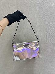Prada Leather Mini Bag Silver 1BC155 Size 20x15x5.5cm - 6