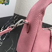 Prada Hobo Leather Bag Pink 1BC132 Size 26x21x9.5cm - 5