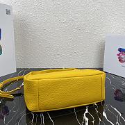Prada Hobo Leather Bag Yellow 1BC132 Size 26x21x9.5cm - 4