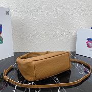 Prada Hobo Leather Bag Brown 1BC132 Size 26x21x9.5cm - 5