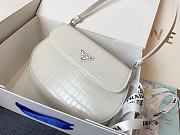 Prada Shoulder Bag Crocodile Pattern White Size 23x17x4cm - 2