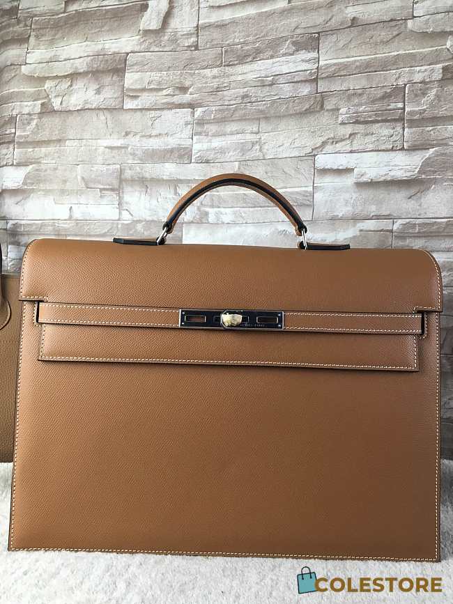 Hermes Man Bussiness And Briefcase In Brown - 1