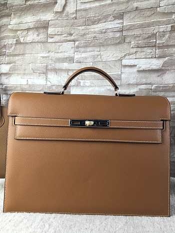 Hermes Man Bussiness And Briefcase In Brown
