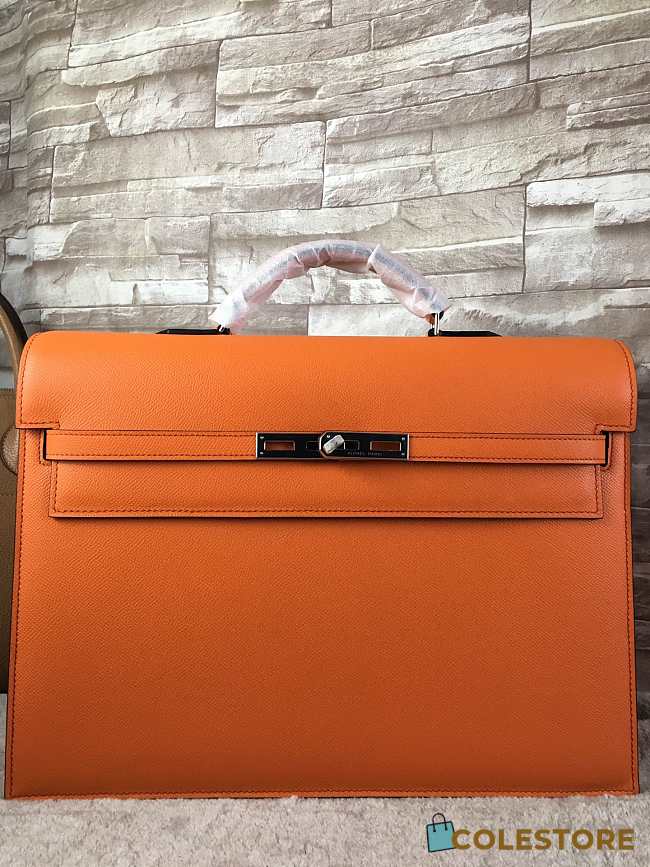 Hermes Man Bussiness And Briefcase In Orange - 1