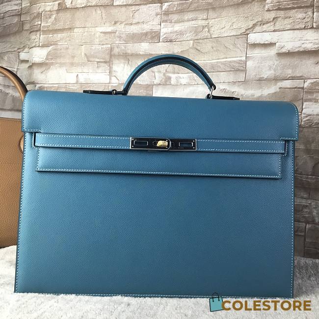Hermes Man Bussiness And Briefcase In Blue - 1