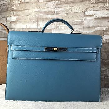 Hermes Man Bussiness And Briefcase In Blue
