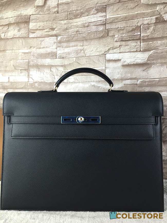 Hermes Man Bussiness And Briefcase In Black - 1