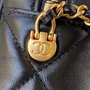 Chanel Mini Camera Case Leather Imitation Pearls Light Black AS2856 18x14x7cm - 3