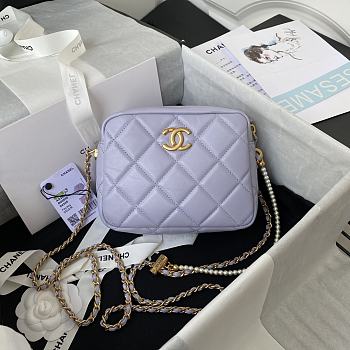 Chanel Mini Camera Case Light Purple AS2856 Size 18x14x7cm