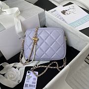 Chanel Mini Camera Case Light Purple AS2856 Size 18x14x7cm - 4