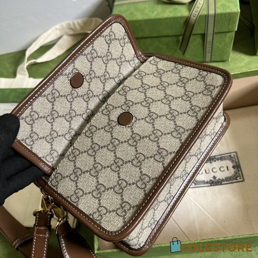 Replica Gucci Messenger bag with Interlocking G 674164 Brown Fake From China