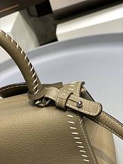 Delvaux Brillant Mini Surpiqué Leather Grey 20x10x16cm - 2