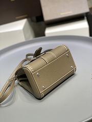 Delvaux Brillant Mini Surpiqué Leather Grey 20x10x16cm - 4