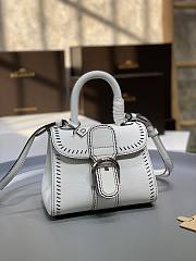 Delvaux Brillant Mini Surpiqué Leather White 20x10x16cm - 1
