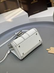 Delvaux Brillant Mini Surpiqué Leather White 20x10x16cm - 2