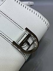 Delvaux Brillant Mini Surpiqué Leather White 20x10x16cm - 4