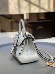 Delvaux Brillant Mini Surpiqué Leather White 20x10x16cm - 5