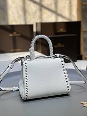 Delvaux Brillant Mini Surpiqué Leather White 20x10x16cm - 6