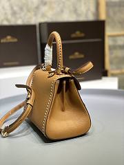 Delvaux Brillant Mini Surpiqué Leather Brown 20x10x16cm - 4