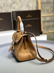 Delvaux Brillant Mini Surpiqué Leather Brown 20x10x16cm - 6
