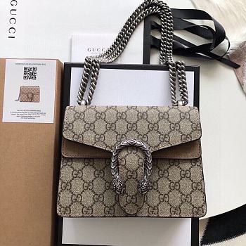 Gucci Dionysus GG Supreme Mini Bag In Brown 421970 Size 20cm