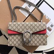 Gucci Dionysus GG Supreme Small Bag In Red 421970 Size 28x17x9cm - 1