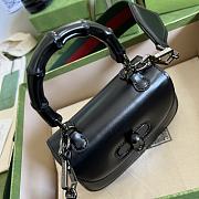 Gucci Bamboo Mini Top Handle Bag Black 686864 17cm - 5