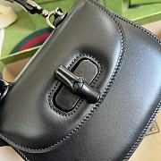 Gucci Bamboo Mini Top Handle Bag Black 686864 17cm - 2