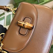 Gucci Bamboo Mini Top Handle Bag Brown 686864 17cm - 3