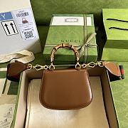 Gucci Bamboo Mini Top Handle Bag Brown 686864 17cm - 6