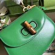Gucci Bamboo Mini Top Handle Bag Green 686864 17cm - 6