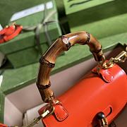 Gucci Bamboo Mini Top Handle Bag 686864 Red 17cm - 2