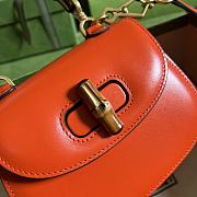 Gucci Bamboo Mini Top Handle Bag 686864 Red 17cm - 5