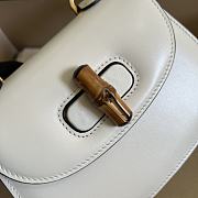 Gucci Bamboo Mini Top Handle Bag ‎686864 White17cm - 3