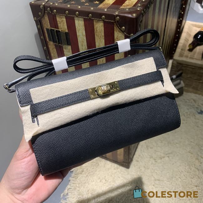 Hermes Kelly Wallet To Go Black RD4006 20cm - 1