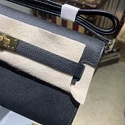 Hermes Kelly Wallet To Go Black RD4006 20cm - 5