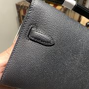 Hermes Kelly Wallet To Go Black RD4006 20cm - 6