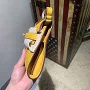 Hermes Kelly Wallet To Go Yellow RD4006 Size 20x11x2 - 5
